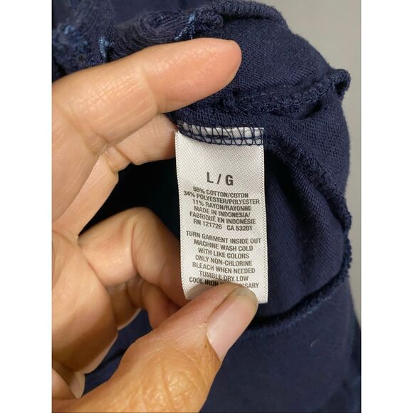 Aeropostale Blue Navy Button Up Pocket Cardigan Size Large - Picture 4 of 5